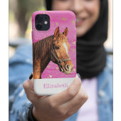 Reiten Tiername Rosa Gold Hübsch Case-Mate iPhone Hülle