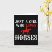 Reiten Vintages Pferd Karte (Gelbe Blume)