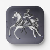 Reiten Violinist Paper Plate Pappteller (Vorderseite)