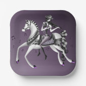 Reiten Violinist Paper Plate Pappteller (Vorderseite)