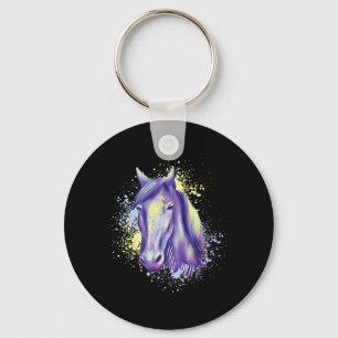 Reiten Wasserfarbe Reiten Schlüsselanhänger