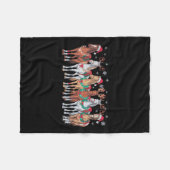 Reiten Weihnachtsmannmütze Weihnachtslicht Tierlov Fleecedecke (Vorderseite (Horizontal))