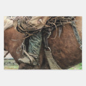 Reiten Western Rodeo Cowboy Geschenkpapier Set (Vorderseite 2)