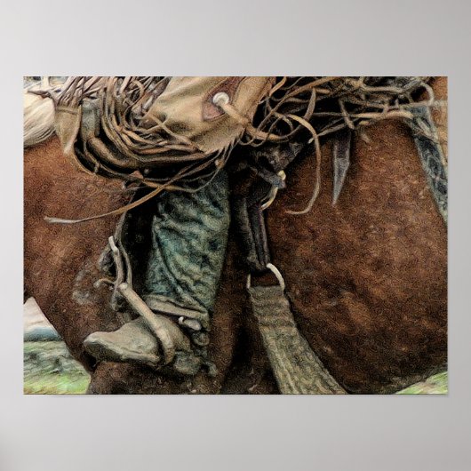 Reiten Western Rodeo Cowboy Poster (Vorne)