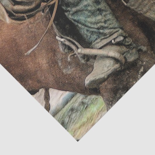 Reiten Western Rodeo Cowboy Seidenpapier (Ausschnitt)