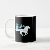 Reiten wie die Wind-Pferde Liebhaber für Mädchen & Kaffeetasse (Links)
