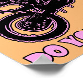 Reiten wie ein Girl Dirt Bike Motocross Plakatzeic Poster (Ecke)