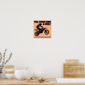 Reiten wie ein Girl Dirt Bike Motocross Plakatzeic Poster (Küche)