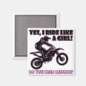 Reiten wie ein Girl Motocross Dirt Bike Kühlschran Magnet (Vorderseite/Rückseite)