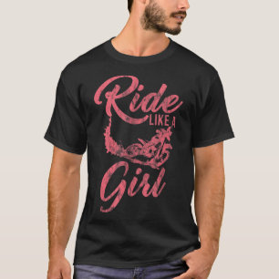 Reiten wie ein Girl Motocross Dirt Bike Rider Moto T-Shirt