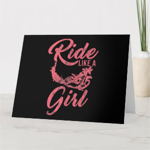 Reiten wie ein Girl Motorrad Funny Gift Karte