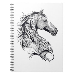 Reiten Wilde Tiere Naturschönheit Kunst, Dichtung Notizblock