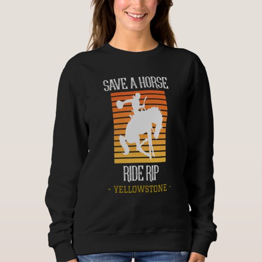 Reiten Yellowstone Montana 1 Sweatshirt (Vorderseite)