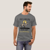 Reiten Yellowstone Montana Funny T-Shirt (Vorne ganz)