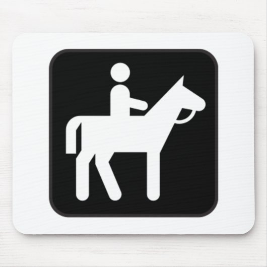 Reiten-Zeichen Mousepad (Vorne)