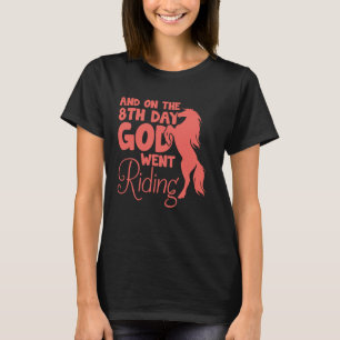 Reitende Mädchen Frauen Reitsport Reiten  3 T-Shirt