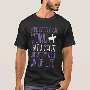 Reitende Mädchen Frauen Reitsport Reiten T-Shirt