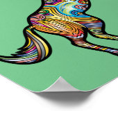 Reiter 0f Farben springen Magneta Poster (Ecke)