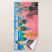 Reiter am Strand, Gauguin Badehandtuch (Badehandtuch)