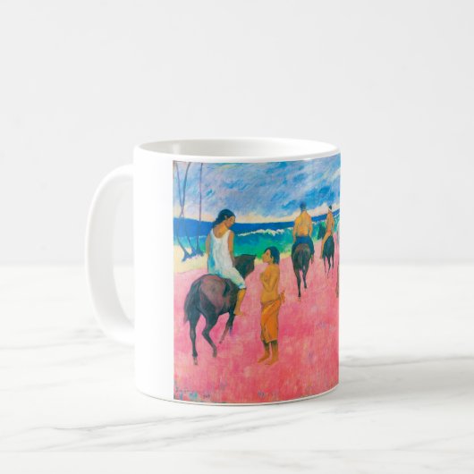 Reiter am Strand, Gauguin Kaffeetasse (Vorderseite Links)