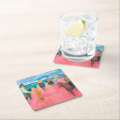 Reiter am Strand, Gauguin Rechteckiger Pappuntersetzer (Vor Ort)