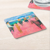 Reiter am Strand, Gauguin Rechteckiger Pappuntersetzer (angewinkelt)