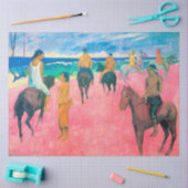 Reiter am Strand, Gauguin Seidenpapier (Basteln)