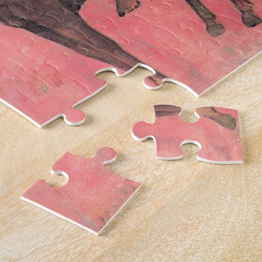 Reiter am Strand Gauguin Tahitian People Malerei Puzzle (Seite)