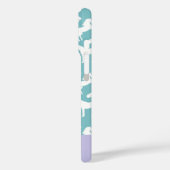 Reiter Aquamariner Pattern Individuelle Name Case-Mate iPhone Hülle (Rückseite / Links)