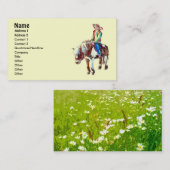 Reiter auf einer Pony-Visitenkarte Visitenkarte (Vorne/Hinten)