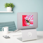 Reiter Aufkleber (Laptop auf Schreibtisch)