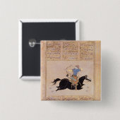 Reiter, der seins Bogen zeichnet Button (Vorne & Hinten)