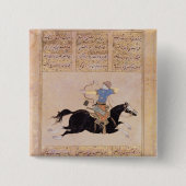 Reiter, der seins Bogen zeichnet Button (Vorderseite)