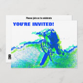 Reiter des Freistil-BMX in der coolen Einladung (Vorne/Hinten)