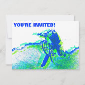 Reiter des Freistil-BMX in der coolen Einladung (Vorderseite)