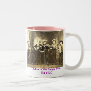 Reiter des lila Salbeis Zweifarbige Tasse