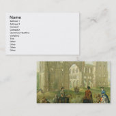 Reiter, die durch die Ruinen von Rievaulx Abtei, Visitenkarte (Vorne/Hinten)