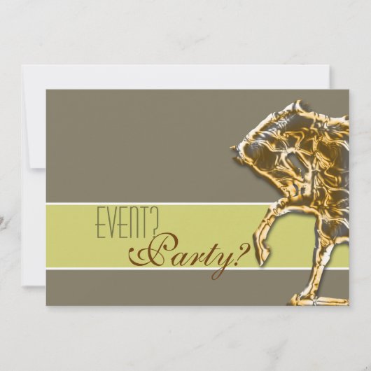Reiter-elegantes Party Einladung (Vorderseite)