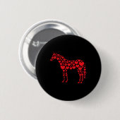 Reiter für Pferde im Lover Herz Button (Vorne & Hinten)