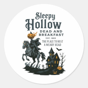 Reiter Halloween Sleepy Hollow Vintage Kopflos Runder Aufkleber