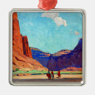 „Reiter im Canyon de Chelly“ von Edgar Payne Ornament Aus Metall