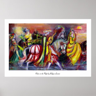 Reiter in der Nacht Poster