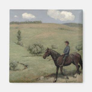 Reiter in einer Landschaft, 1894 (Öl an Bord) Magnet