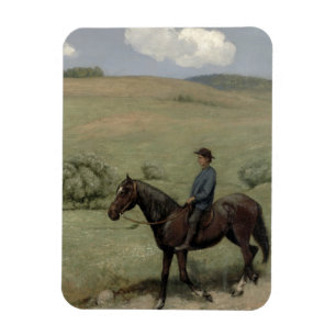Reiter in einer Landschaft, 1894 (Öl an Bord) Magnet