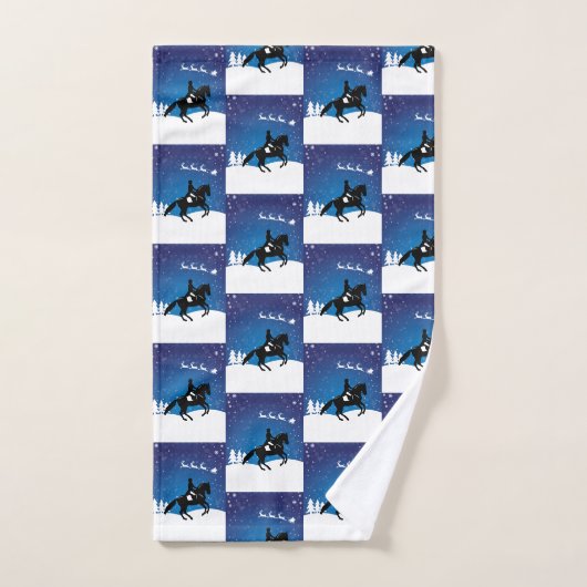 Reiter Jumper Jumping Ich würde eher fahren! Badhandtuch Set (Handtuch)