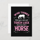 Reiter lange habe ich ein Pferd Dankeskarte (Vorne/Hinten)