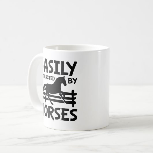 Reiter leicht abgelenkt kaffeetasse (Vorderseite Links)