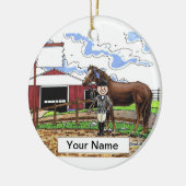 Reiter Lover Keramikornament (Links)