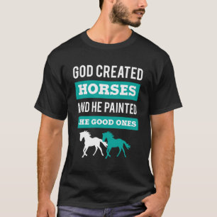 Reiter mit einem bemalten Pferd T-Shirt