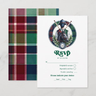 Reiter-Monogramm-Polo-Wappen-Baby-Party RSVP Karte